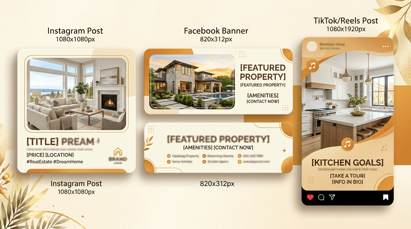 AI-generated social media bundle with multiple formats